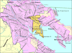 Strawberry CDP, California (orange)