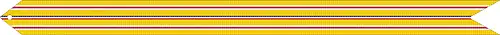 A ribbon with a mostly yellow color, that was awarded to people that served in the Pacific theater