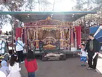 Street Organ showing full size (with people to show scale) at Floriade (Canberra) in 2013