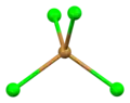 Tetrahedral coordination geometry of bromine number 4