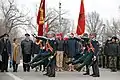 A color guard from the National Guard.