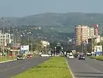 Fruška Gora, a view from Subotica Boulevard in Novi Sad