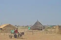 View of Abyei town,with traditional dwellings (2009)