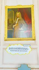 Henry Vernon by John Riley, with National Trust speech bubble