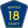 County Route 18 marker