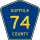 County Route 74 marker