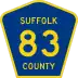 County Route 83 marker