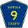 County Route 9 marker