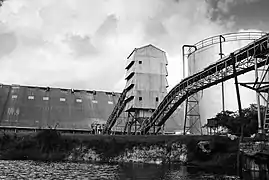 A sugar cane processing plant in Orange Walk Town