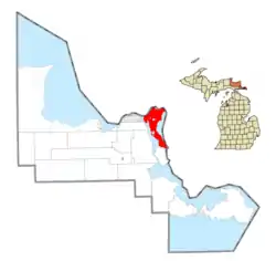 Location within Chippewa County