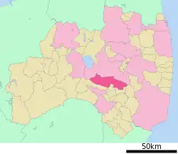 Location of Sukagawa in Fukushima Prefecture