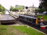 Bridge with canal traffic