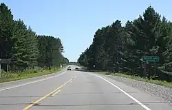 Summit Lake sign on US 45