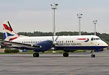 Sun-Air of Scandinavia (British Airways livery) British Aerospace ATP OY-SVT at Gdansk Lech Walesa Airport