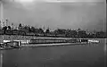 View of swimming changing facilities, 1911