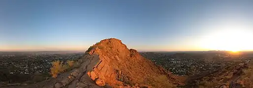 Sunrise panorama, Cholla Trail.