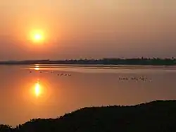 Sunset over Varthur lake.