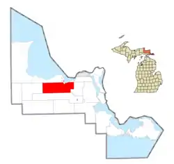 Location within Chippewa County