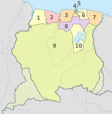 Districts of Suriname