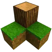 The logo of Survivalcraft, which depicts two blocks of grass and a block of wood above it.