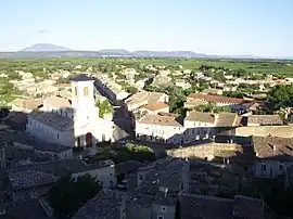 Suze-la-Rousse and Mont Ventoux seen from the castle