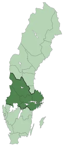 Location of Svealand