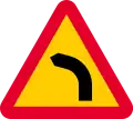 Dangerous curve to left