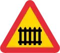 Level crossing with barrier