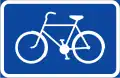 Symbol plate for specified vehicle or road user category (bike)