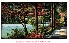 A view of Sweet Valley, Pennsylvania, about 1930