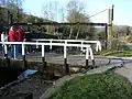 Railway End swingbridge across the Cromford Canal at High Peak Junction