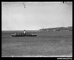 Binngarra crossing the Sydney Heads on her way from Manly to Circular Quay