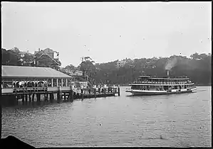 Kurraba arrives at the Edwardian era wharf, early twentieth century