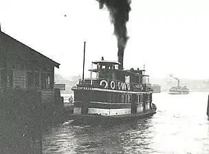 Leaving Circular Quay with enclosed wheelhouses