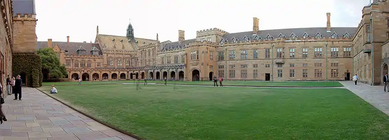 The Main Quadrangle, the University of Sydney, viewed from Great Hall