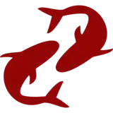 A representation of the Pisces symbol