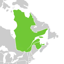 Symphyotrichum laurentianum distribution map