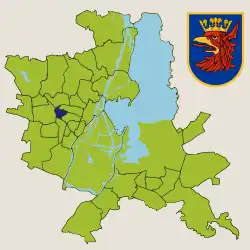 Location within city of Szczecin