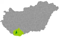 Szentlőrinc District within Hungary and Baranya County.