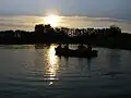 Boating on one of the Pallagcsa ponds