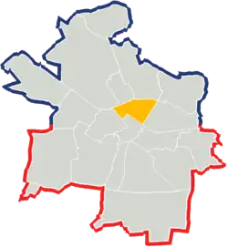 Location of Szobiszowice within Gliwice