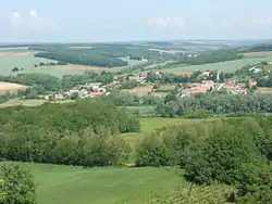 View of Szorosad from the vineyard hill