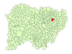 Location of Calvarrasa de Abajo in the province of Salamanca