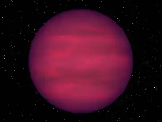 Artist's vision of a spectral class T brown dwarf