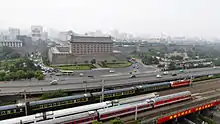 Longhai railway outside the city walls of Xi'an