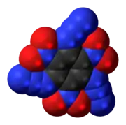 Space-filling model of the TATNB molecule