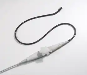 A Transesophageal echocardiogram (BrE: TOE, AmE: TEE) probe.