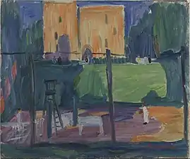 Karl Pärsimägi (1902–1942). Toomemäe Motif. 1936. Cardboard, oil.