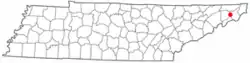 Location of Pine Crest, Tennessee