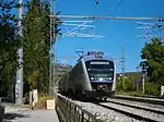 Siemens Desiro EMU-5 approaching Afidnes station in October 2017